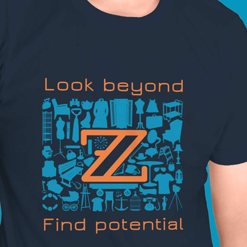 ZABS Place tee with the 'where potential is found' tagline